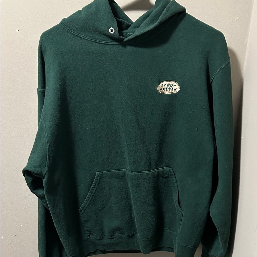 Jerzees Forest Green Hoodie with Chest Patch